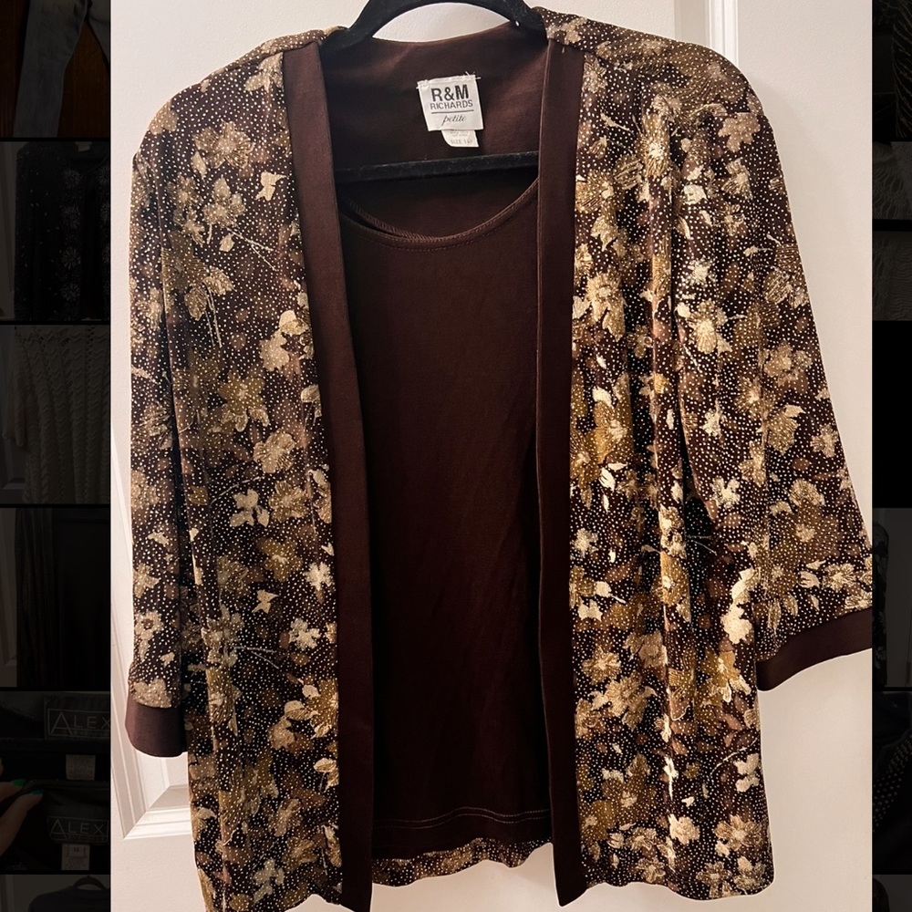 Vintage R&M Richard’s Petite Cardigan with Tank Top Attached